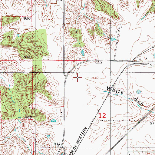 Topographic Map of Maxon School, IA