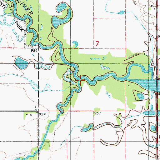 Topographic Map of Maynes Creek, IA