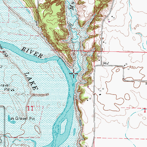 Topographic Map of Murphy Branch, IA