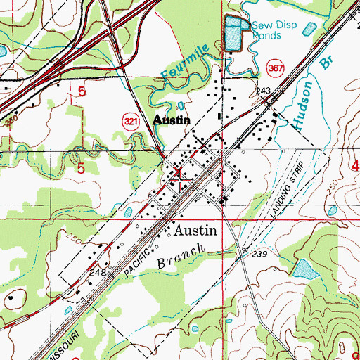 Topographic Map of Austin, AR