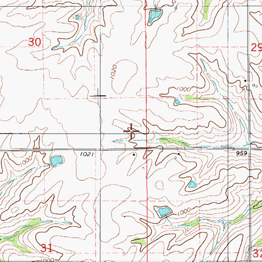 Topographic Map of Osprey School, IA