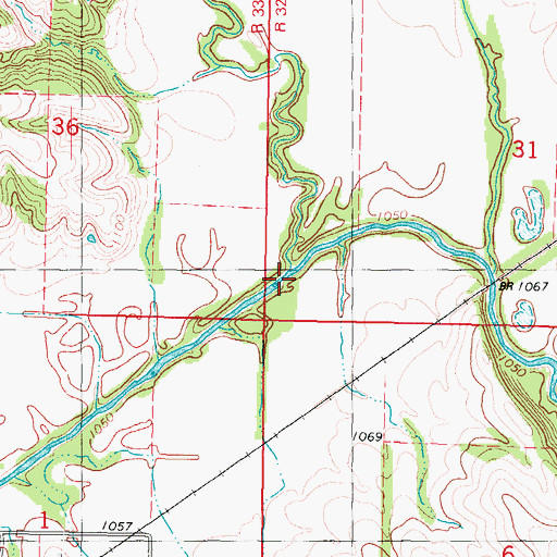 Topographic Map of Platte Branch, MO
