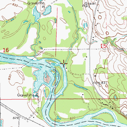 Topographic Map of Poyner Creek, IA