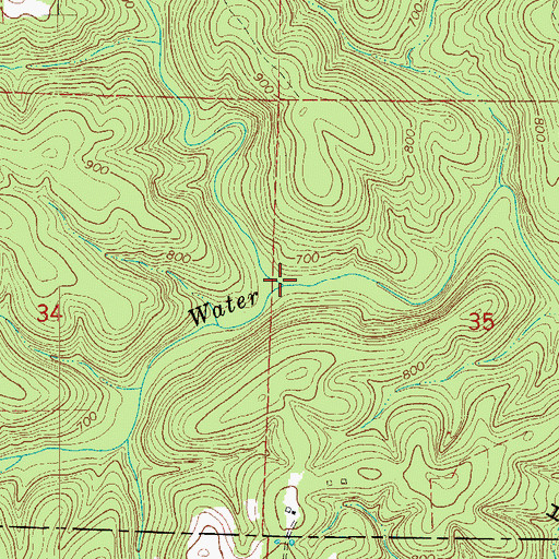 Topographic Map of Barren Fork, AR