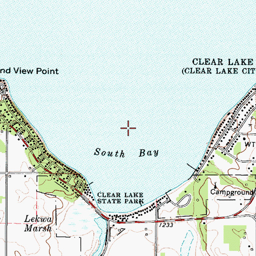 Topographic Map of South Bay, IA