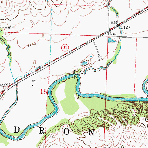 Topographic Map of Threemile Creek, IA