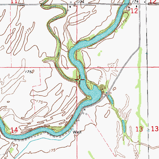 Topographic Map of Bear Slough, AR