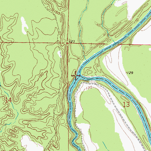 Topographic Map of Bearhouse Creek, AR