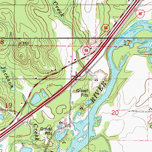 Topographic Map of Beauchamp Creek, AR