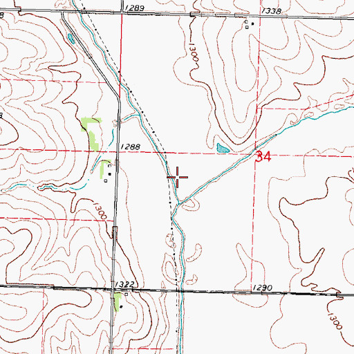 Topographic Map of Little Maple River, IA