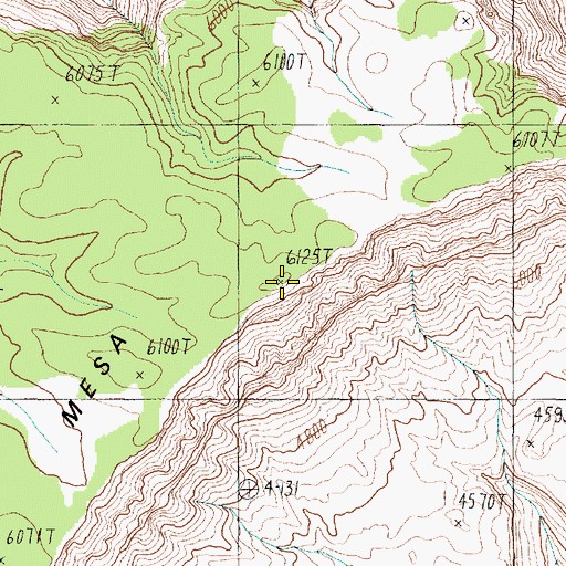 Topographic Map of Fishtail Mesa, AZ