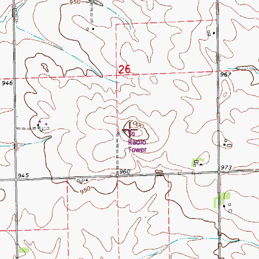 Topographic Map of KUNI-FM (Cedar Falls), IA