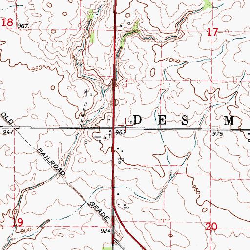 Topographic Map of Beulah School, IA