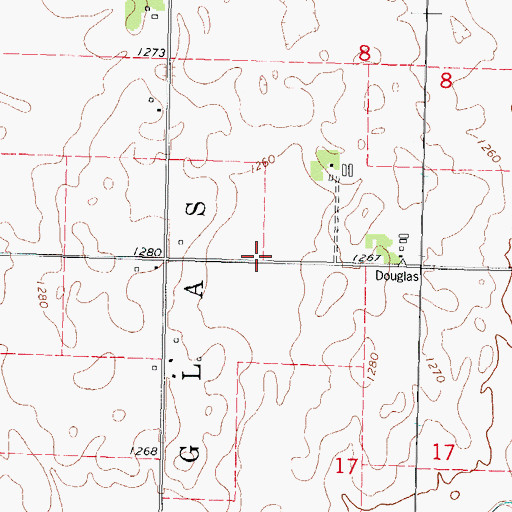 Topographic Map of Bush Lake (historical), IA