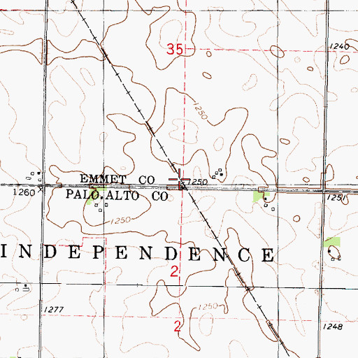 Topographic Map of Forsyth, IA