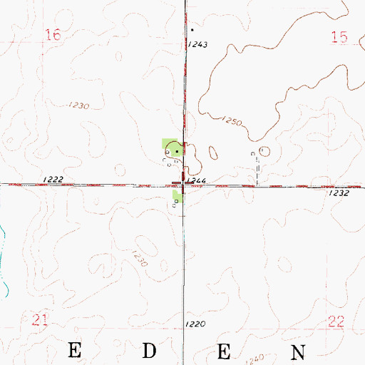 Topographic Map of Amund, IA
