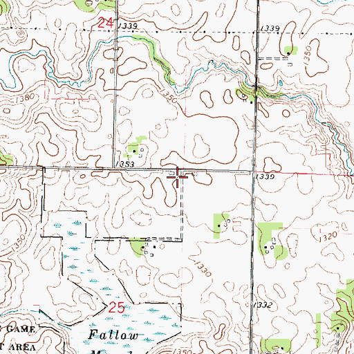 Topographic Map of Fallow, IA