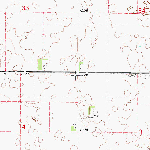 Topographic Map of Morhain, IA