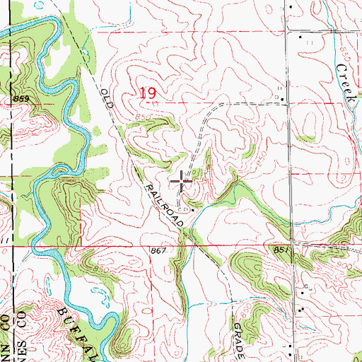 Topographic Map of Jackson, IA