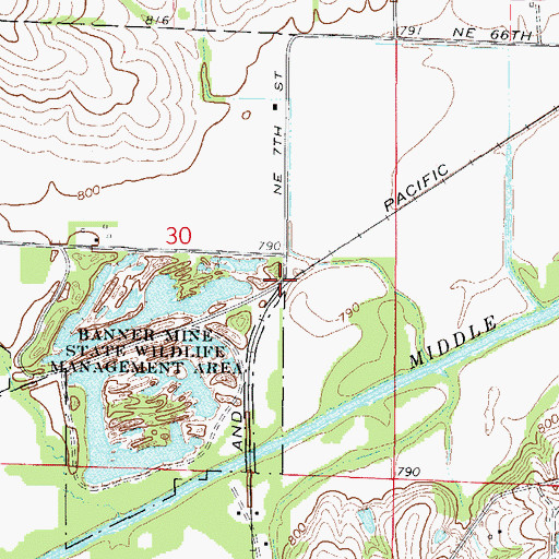Topographic Map of Summerset Junction (historical), IA