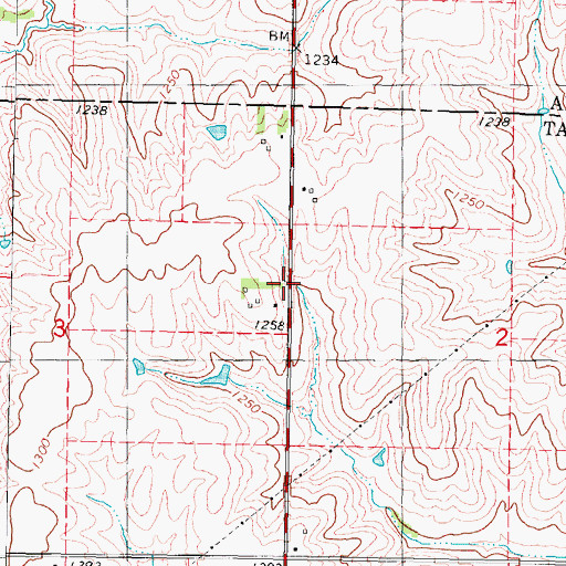 Topographic Map of Holt, IA