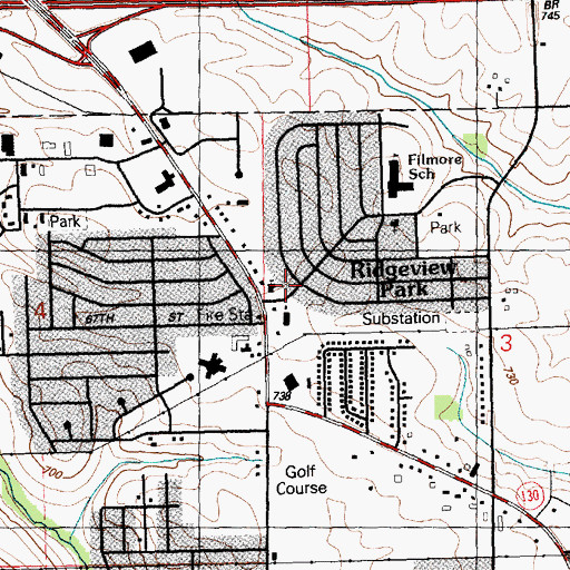 Topographic Map of Ridgeview Church, IA