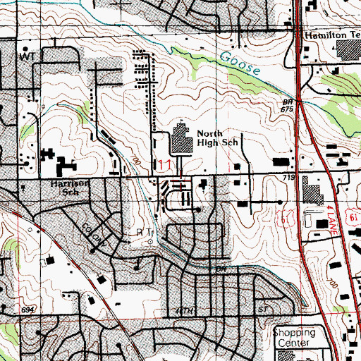 Topographic Map of Northside Church, IA