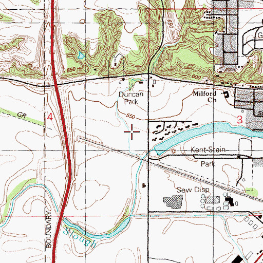 Topographic Map of Taylor Park, IA
