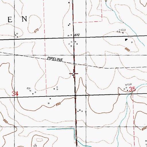 Topographic Map of Bald Face School (historical), IA