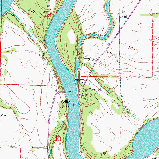 Topographic Map of Big Bottom Slough, AR