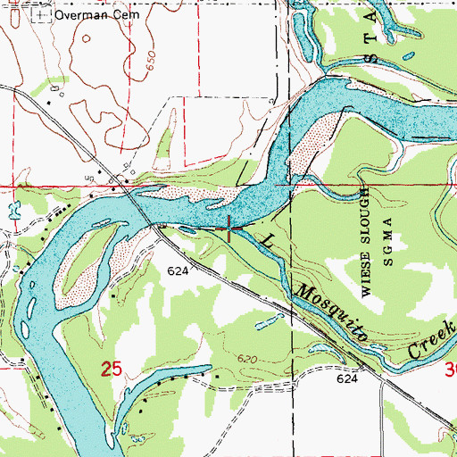 Topographic Map of Little Mosquito Creek, IA
