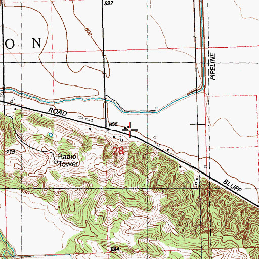 Topographic Map of Maple Glenn School (historical), IA