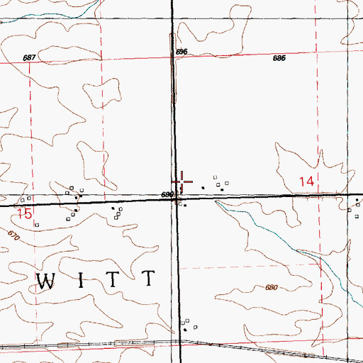 Topographic Map of Turner School (historical), IA