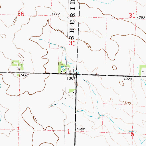 Topographic Map of Cherokee County, IA