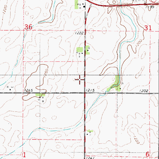 Topographic Map of Franklin County, IA