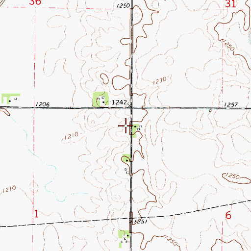 Topographic Map of Hancock County, IA