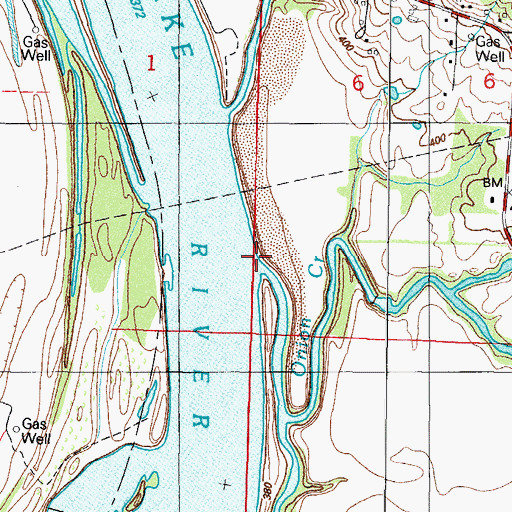Topographic Map of Big Creek, AR