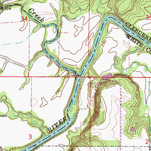 Topographic Map of Big Creek, AR