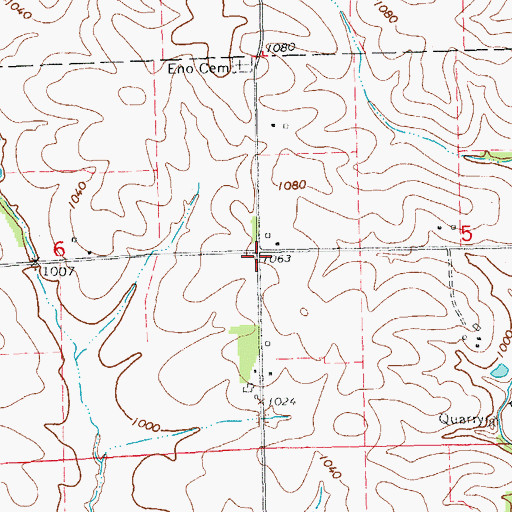 Topographic Map of Wagner, IA
