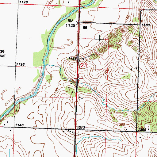 Topographic Map of Newtown (historical), IA