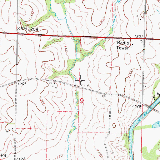 Topographic Map of Indiantown (historical), IA