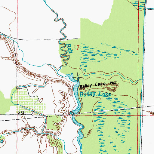 Topographic Map of Big Gravel Slough, AR