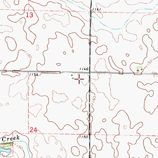 Topographic Map of Bass Lake (historical), IA
