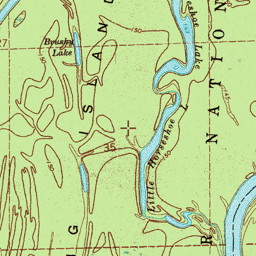 Topographic Map of Big Island, AR