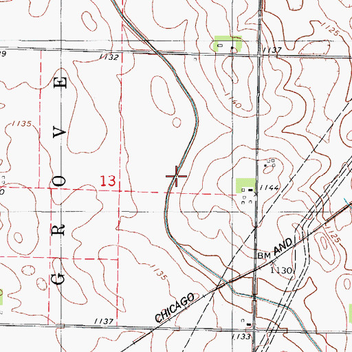 Topographic Map of Ditch Number 9, IA