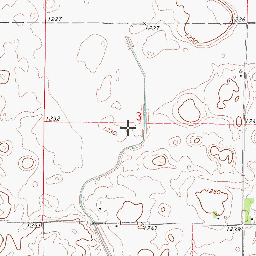Topographic Map of Ditch Number 92, IA