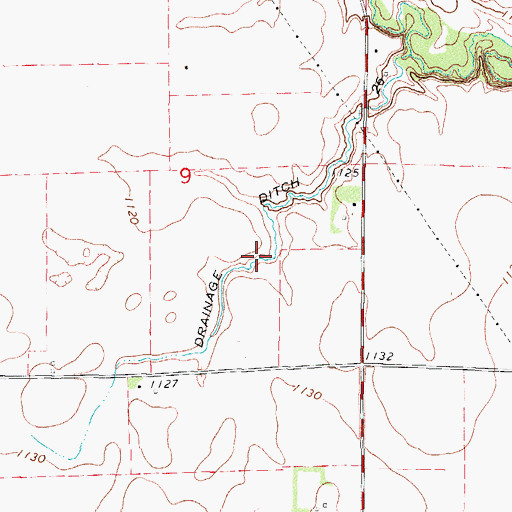 Topographic Map of Ditch Number Twentysix, IA