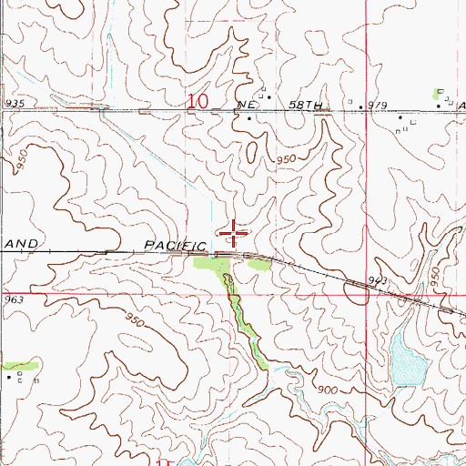 Topographic Map of Nobleton (historical), IA
