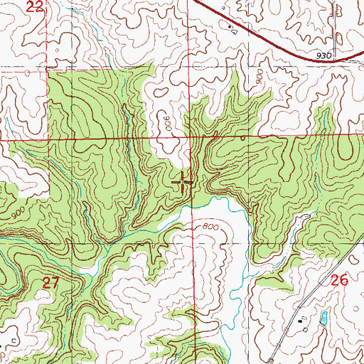 Topographic Map of Pierre (historical), IA