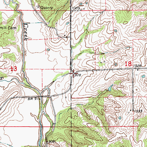 Topographic Map of Spring Valley (historical), IA